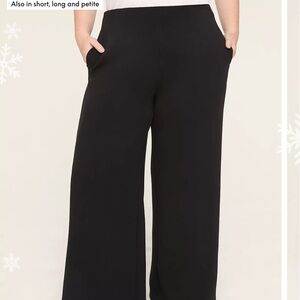 Lane Bryant Black Wide-Leg Pants